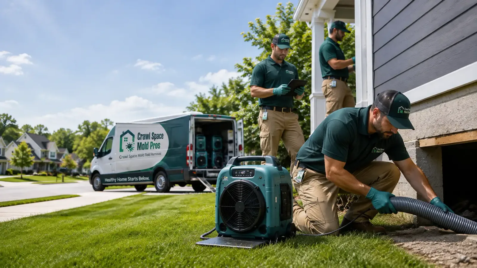 Crawl Space Mold Removal in Lost Nation, IA
